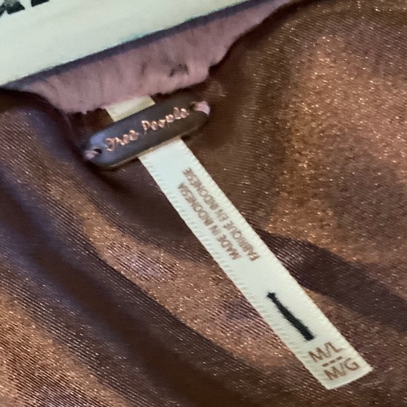 Free People Faux Fur Jacket Dusty Rose/Pink Color Sz M/L - Picture 5 of 13